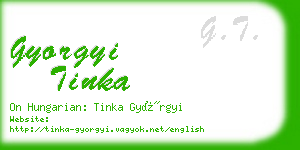 gyorgyi tinka business card